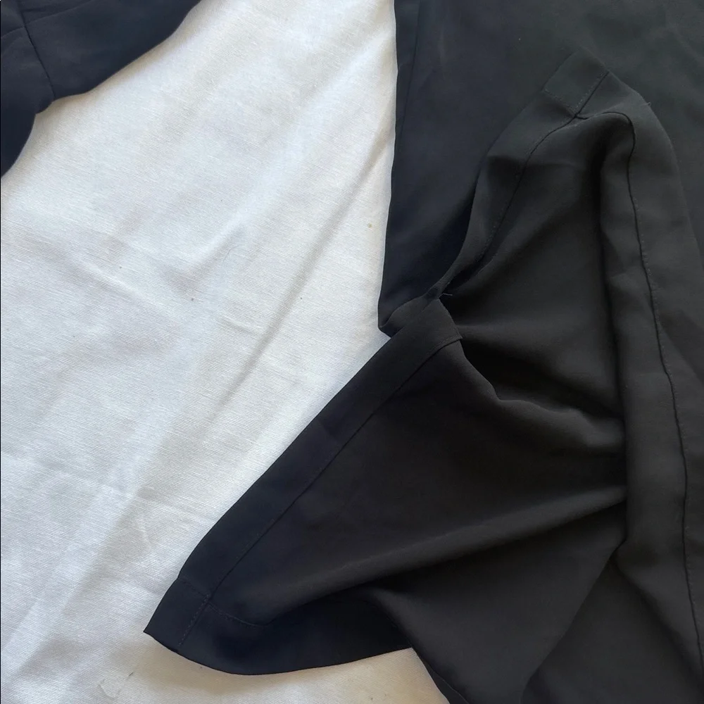 Ralph Lauren Black Blouse with Flared Sleeves